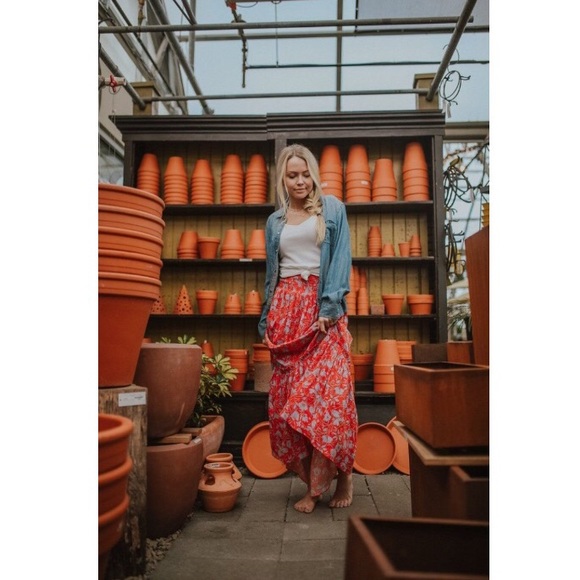 Free People Tiered Smocked Maxi Skirt - Picture 7 of 8